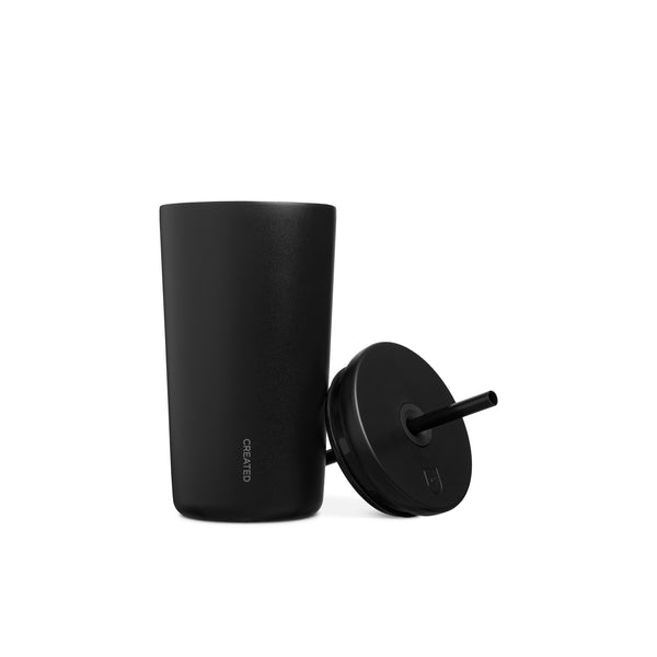 16oz Lid and Straw Replacement - Black