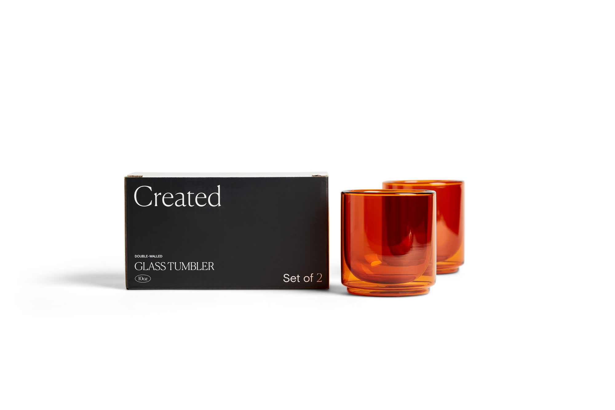 Cove 10oz Glass Tumbler - Set of 2 - Amber