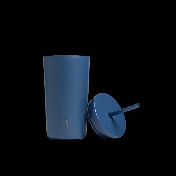 16oz Lid and Straw Replacement - Pacific Blue