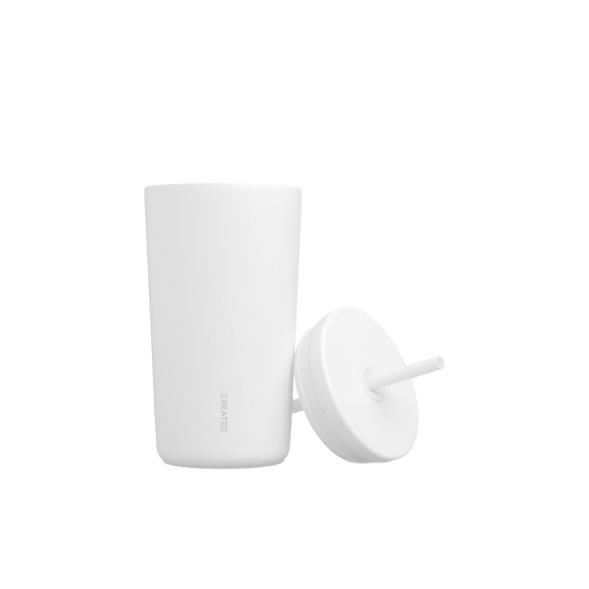 16oz Lid and Straw Replacement - White