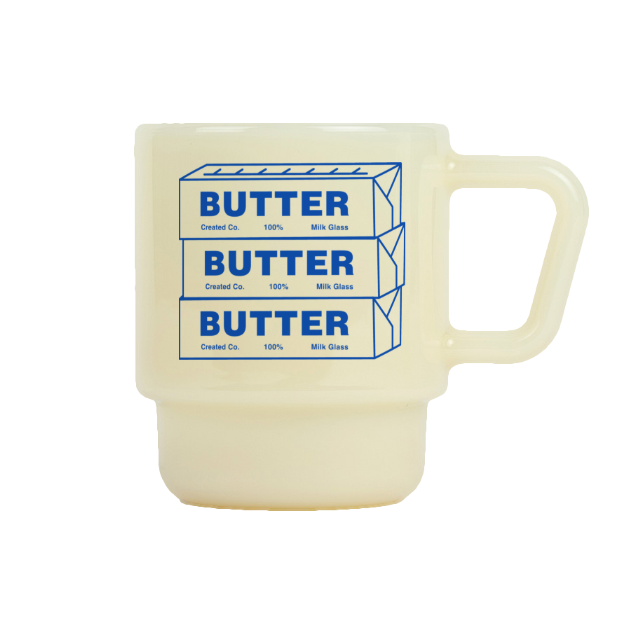8oz Milk Glass Mug - Butter Stick